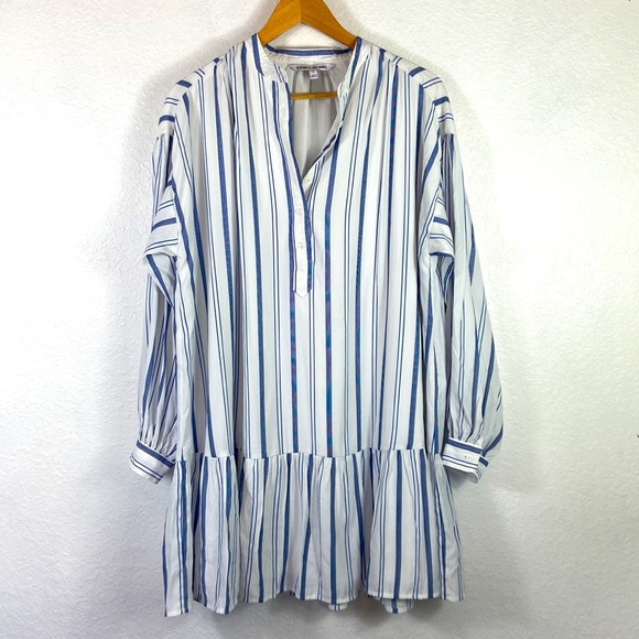 Euc Elizabeth and James Striped Long Sleeve Drop Waist Dress S - Picture 3 of 10
